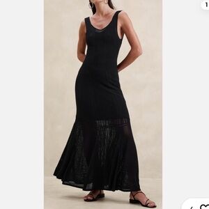 Banana Republic Cotton Blend Open Stitch Maxi Dress
NWOT size XXS